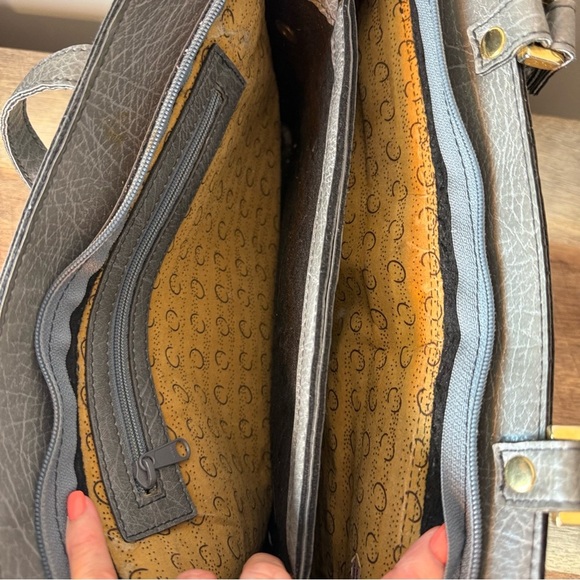 CORNELL Vintage Grey Leather Tote Shoulder Bag - Picture 11 of 16